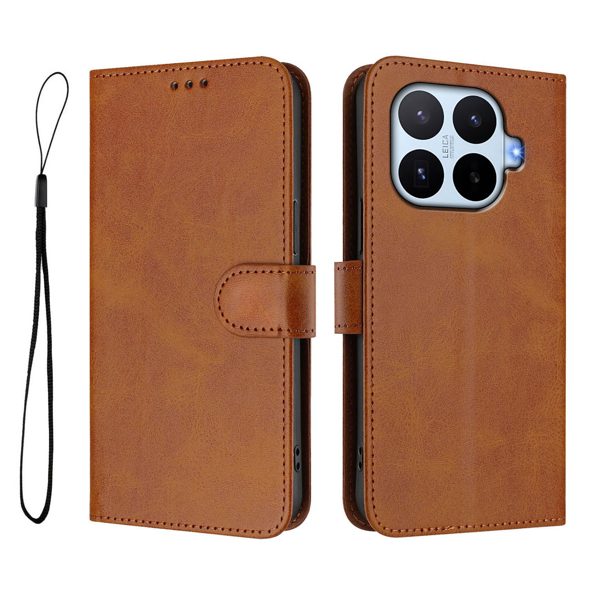 For Xiaomi 17T Pro Wallet Case RFID Blocking Calf Texture Leather Stand Phone Cover with Strap