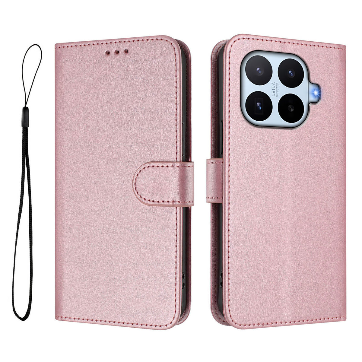 For Xiaomi 17T Pro Wallet Case RFID Blocking Calf Texture Leather Stand Phone Cover with Strap