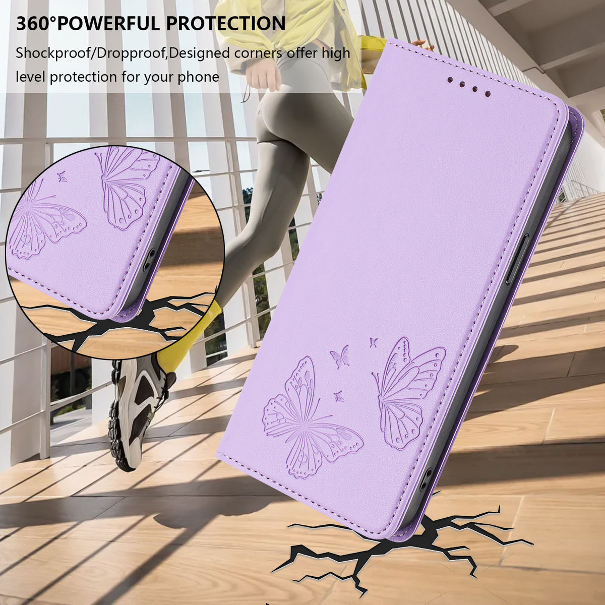 For Xiaomi 17T Wallet Case RFID Blocking Butterfly Imprinted Magnetic Flip Leather Cover