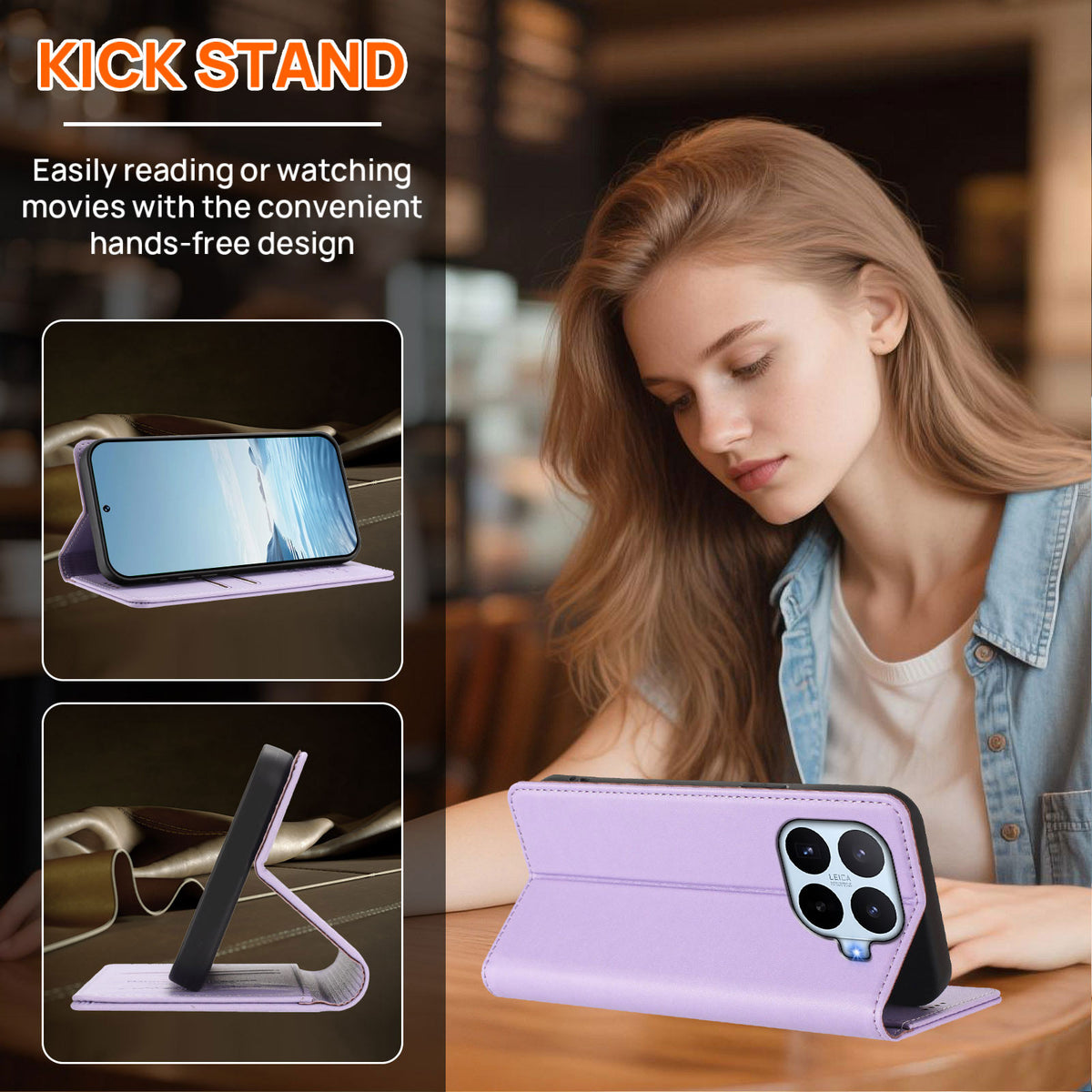 For Xiaomi 17T Wallet Case RFID Blocking Butterfly Imprinted Magnetic Flip Leather Cover