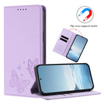 For Xiaomi 17T Wallet Case RFID Blocking Butterfly Imprinted Magnetic Flip Leather Cover
