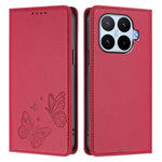 For Xiaomi 17T Wallet Case RFID Blocking Butterfly Imprinted Magnetic Flip Leather Cover
