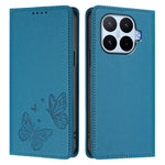 For Xiaomi 17T Wallet Case RFID Blocking Butterfly Imprinted Magnetic Flip Leather Cover