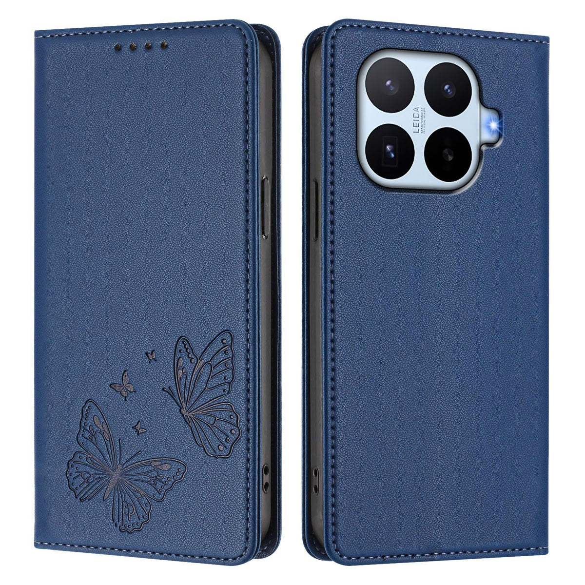For Xiaomi 17T Wallet Case RFID Blocking Butterfly Imprinted Magnetic Flip Leather Cover