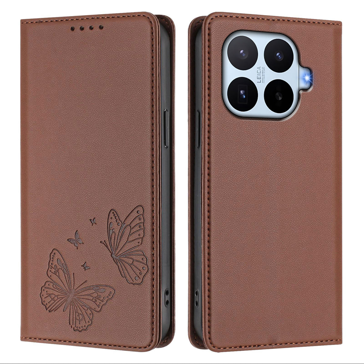 For Xiaomi 17T Wallet Case RFID Blocking Butterfly Imprinted Magnetic Flip Leather Cover