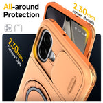 Til Samsung Galaxy A08 5G / A07 5G / A07 4G cover Skydekameralinse Cover Stander TPU + PC Beskyttende Telefonskal med Kortholder