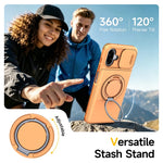 Til Samsung Galaxy A08 5G / A07 5G / A07 4G cover Skydekameralinse Cover Stander TPU + PC Beskyttende Telefonskal med Kortholder