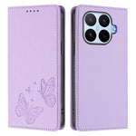 For Xiaomi 17T Pro Wallet Case RFID Blocking Butterfly Imprinted Magnetic Flip Leather Cover