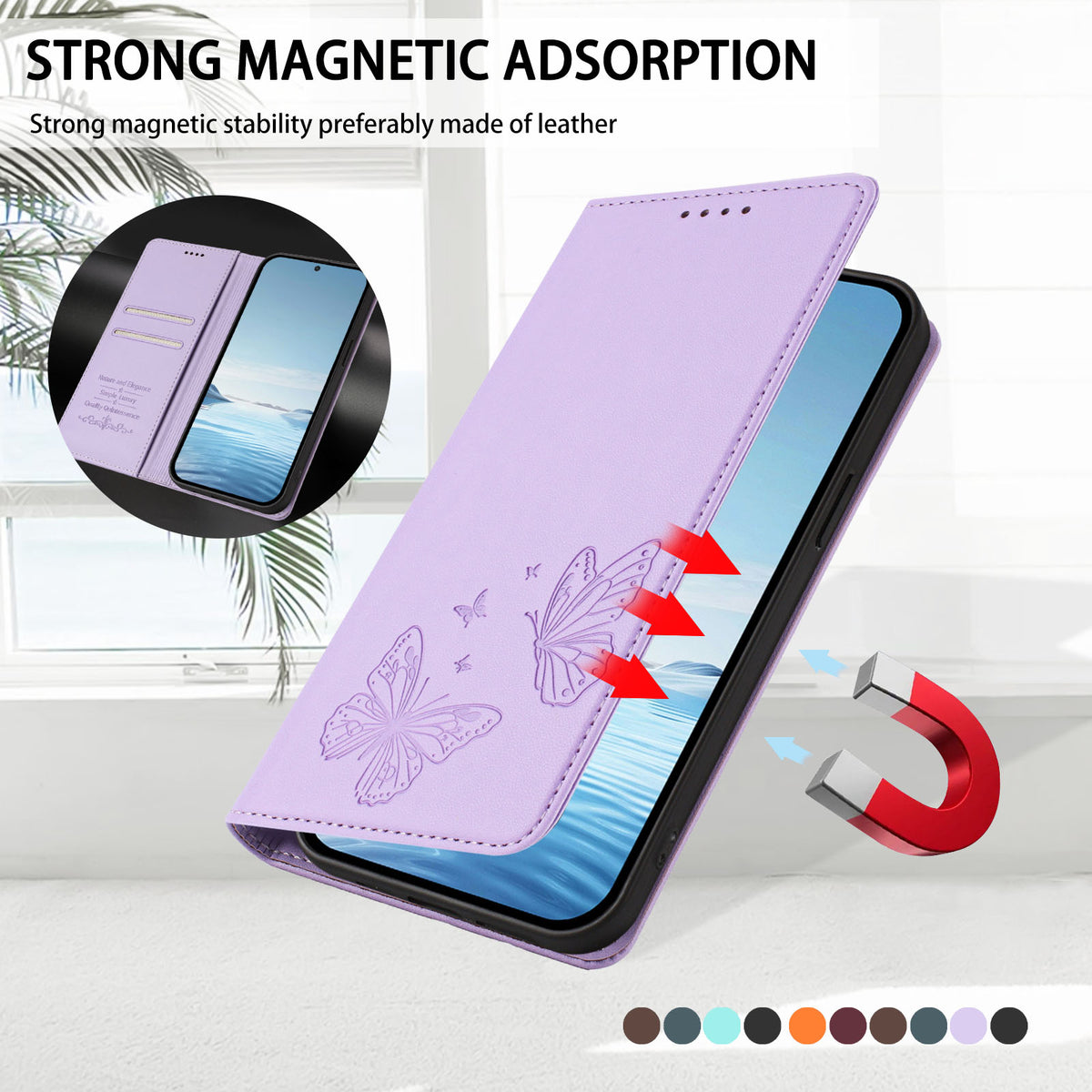 For Xiaomi 17T Pro Wallet Case RFID Blocking Butterfly Imprinted Magnetic Flip Leather Cover