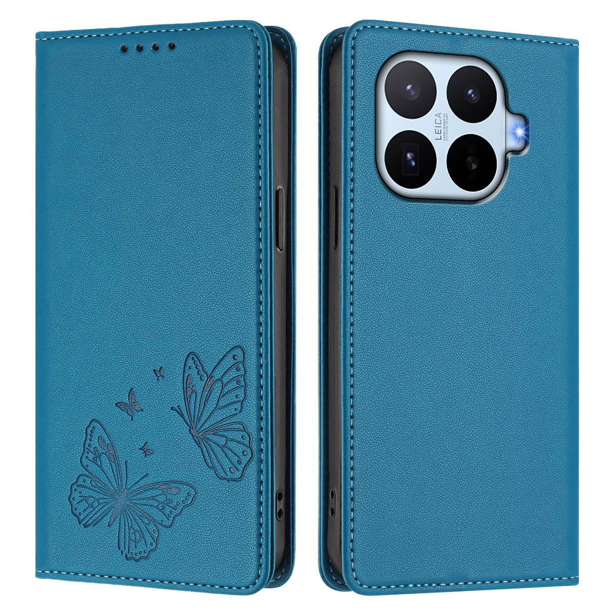 For Xiaomi 17T Pro Wallet Case RFID Blocking Butterfly Imprinted Magnetic Flip Leather Cover