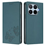 For Xiaomi 17T Pro Wallet Case RFID Blocking Butterfly Imprinted Magnetic Flip Leather Cover