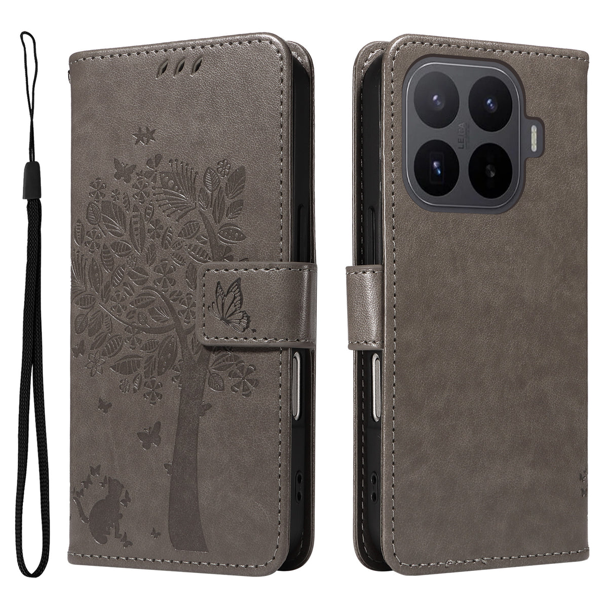 For Xiaomi 17T Pro Phone Case with Stand Cat Tree Pattern Leather Wallet Mobile Cover