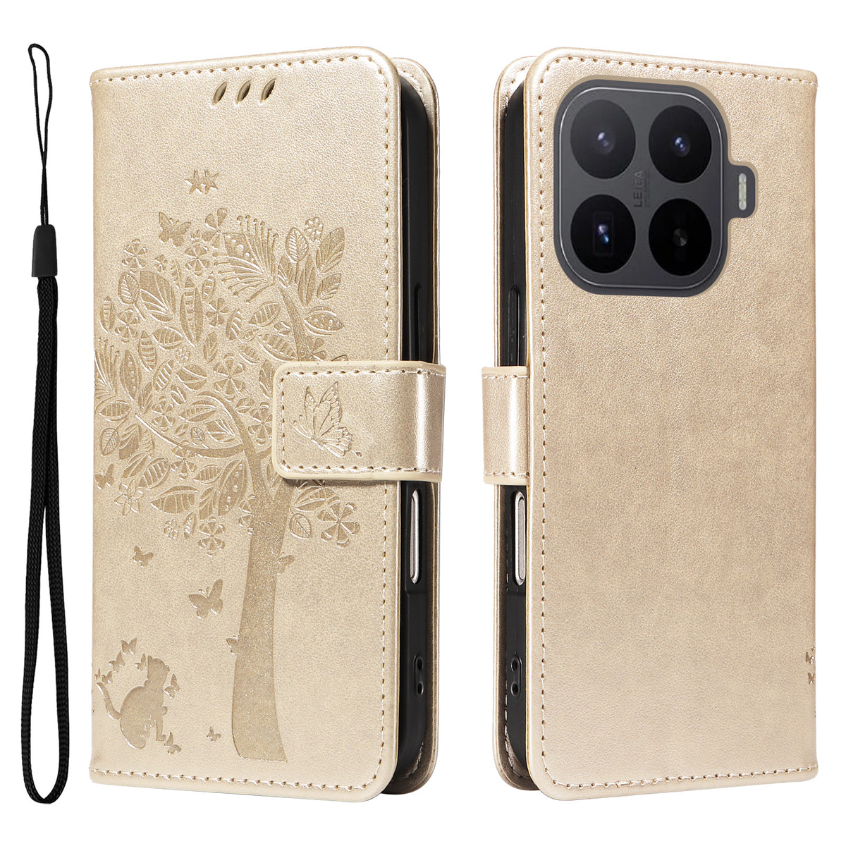 For Xiaomi 17T Pro Phone Case with Stand Cat Tree Pattern Leather Wallet Mobile Cover