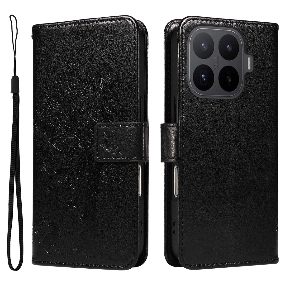 For Xiaomi 17T Pro Phone Case with Stand Cat Tree Pattern Leather Wallet Mobile Cover