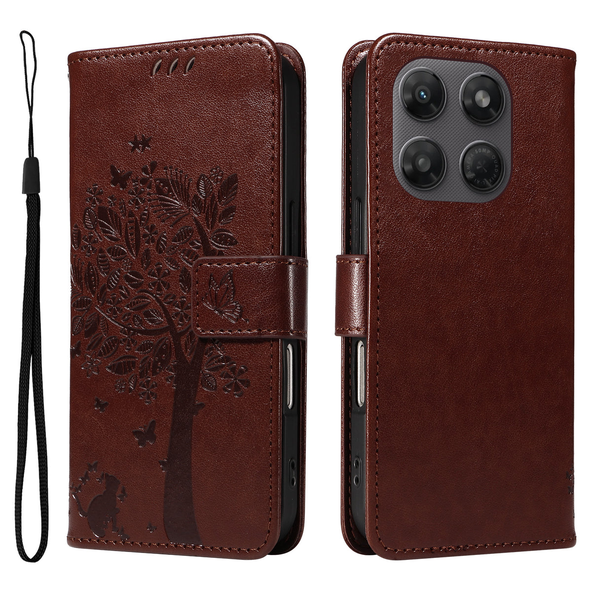 For Xiaomi 17T Pro Phone Case with Stand Cat Tree Pattern Leather Wallet Mobile Cover