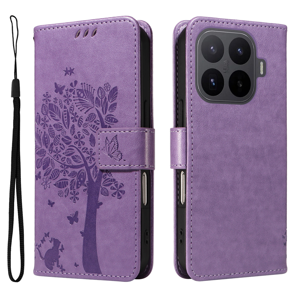 For Xiaomi 17T Pro Phone Case with Stand Cat Tree Pattern Leather Wallet Mobile Cover