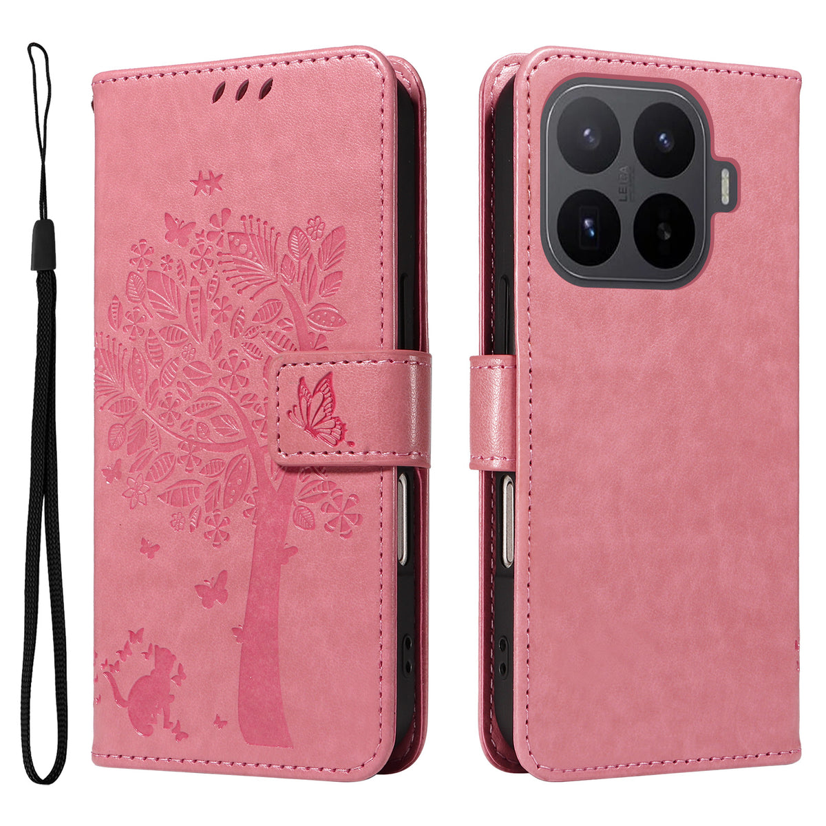 For Xiaomi 17T Pro Phone Case with Stand Cat Tree Pattern Leather Wallet Mobile Cover