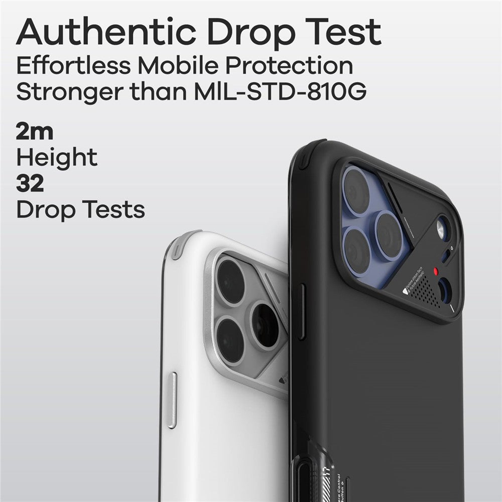 AULUMU A17 For iPhone 17 Pro Max Shockproof Magnetic Case PC + TPU Phone Cover with Aluminum Alloy Camera Frame