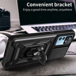 For Xiaomi 12T Pro 5G Phone Case Hands-free Ring Holder Kickstand PC + TPU Protective Back Cover with Slide Camera Protector