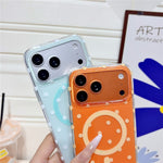 For iPhone 17 Pro Case Polka Dot Pattern TPU + PC Phone Cover Compatible with MagSafe