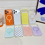 For iPhone 17 Pro Case Polka Dot Pattern TPU + PC Phone Cover Compatible with MagSafe