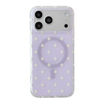 For iPhone 17 Pro Case Polka Dot Pattern TPU + PC Phone Cover Compatible with MagSafe