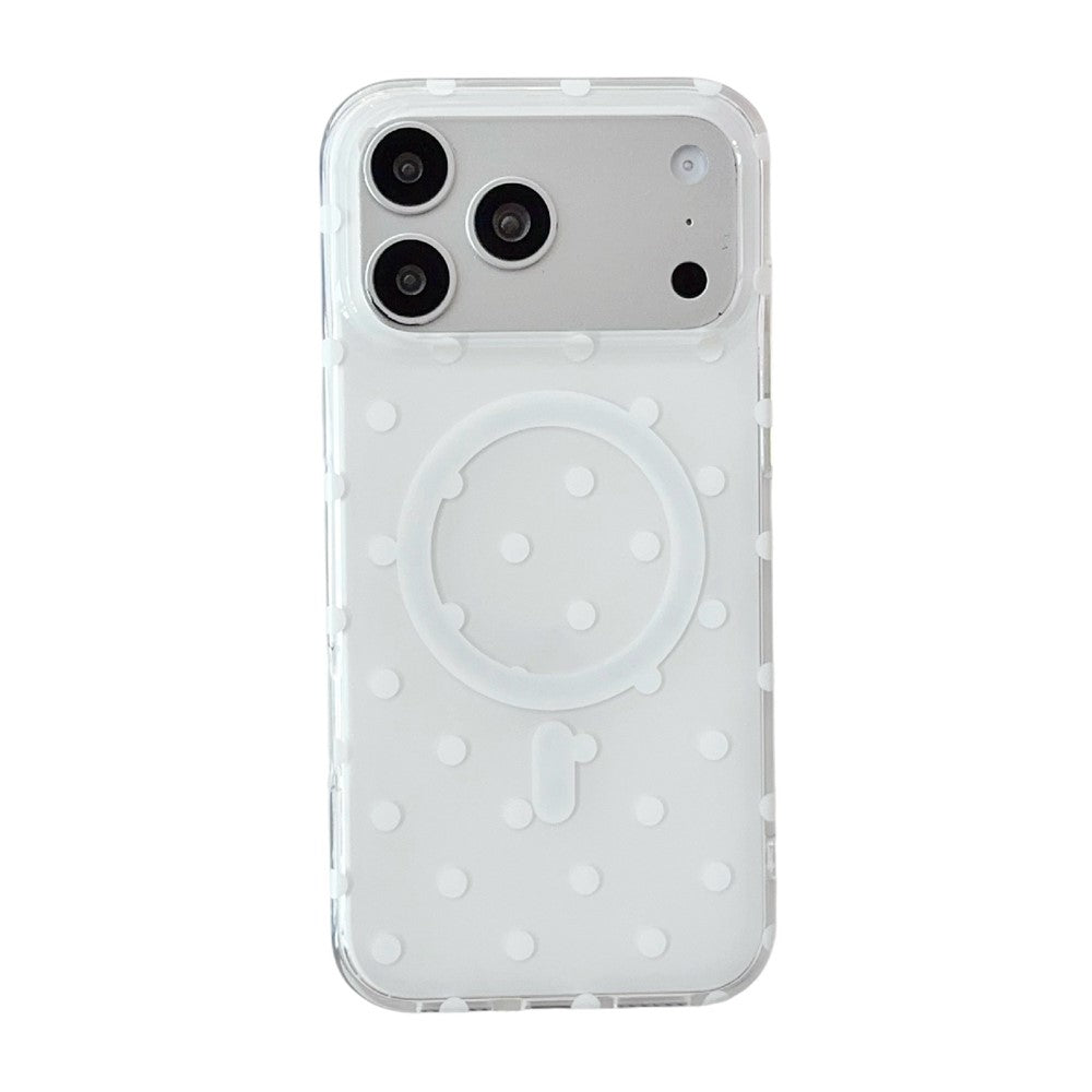 For iPhone 17 Pro Case Polka Dot Pattern TPU + PC Phone Cover Compatible with MagSafe