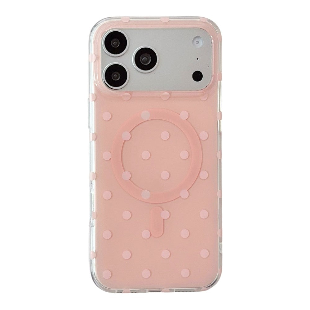 For iPhone 17 Pro Case Polka Dot Pattern TPU + PC Phone Cover Compatible with MagSafe