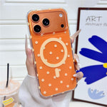 For iPhone 17 Pro Max Case Polka Dot Pattern TPU + PC Phone Cover Compatible with MagSafe