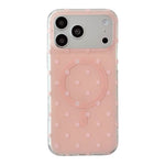 For iPhone 17 Pro Max Case Polka Dot Pattern TPU + PC Phone Cover Compatible with MagSafe