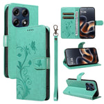 For Motorola Moto G37 5G / Motorola Moto G47 5G / Motorola Moto G37 Power 5G PU Leather Cases Flower Pattern Wallet Stand Phone Cover with Strap