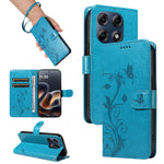 For Motorola Moto G37 5G / Motorola Moto G47 5G / Motorola Moto G37 Power 5G PU Leather Cases Flower Pattern Wallet Stand Phone Cover with Strap