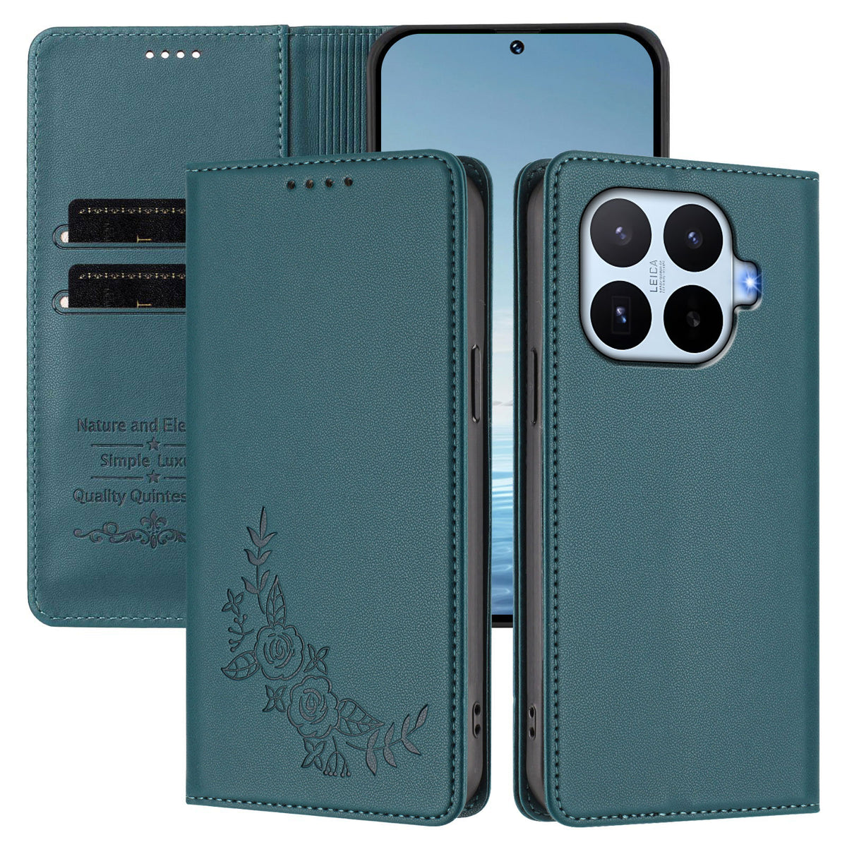 For Xiaomi 17T Wallet Stand Case Peony Flower Pattern TPU PU Leather Flip Cover