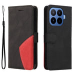 For Xiaomi 17T Leather Phone Case Stand Wallet with Bi-colour Splicing Design