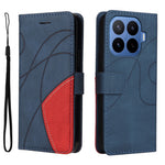 For Xiaomi 17T Leather Phone Case Stand Wallet with Bi-colour Splicing Design