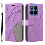 For Xiaomi 17T Leather Phone Case Stand Wallet with Bi-colour Splicing Design