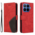 For Xiaomi 17T Leather Phone Case Stand Wallet with Bi-colour Splicing Design