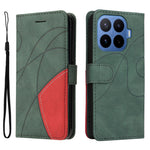 For Xiaomi 17T Leather Phone Case Stand Wallet with Bi-colour Splicing Design