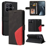 For Xiaomi 17T Pro Leather Phone Case Stand Wallet with Bi-colour Splicing Design