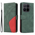 For Xiaomi 17T Pro Leather Phone Case Stand Wallet with Bi-colour Splicing Design