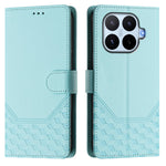 For Xiaomi 17T Case Imprinted Honeycomb RFID Blocking Leather Phone Cover with Strap