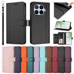 For Xiaomi 17T Pro Case 9 Card Slots PU Leather Flip Wallet Phone Cover with Hand Strap