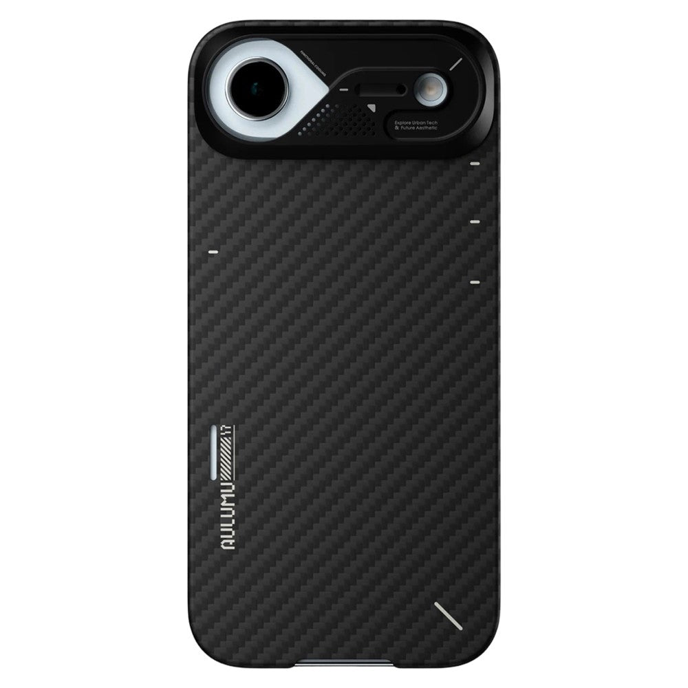AULUMU For iPhone Air Aramid Fiber Case Ultra Thin Magnetic Phone Cover with Real-Time Temperature Monitoring
