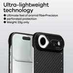 AULUMU For iPhone Air Aramid Fiber Case Ultra Thin Magnetic Phone Cover with Real-Time Temperature Monitoring