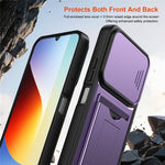 Xiaomi Redmi 15a 5G / A7 Pro 5G-skal, linsskydd, stativ, PC + TPU-mobilskal med korthållare