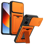 Xiaomi Redmi 15a 5G / A7 Pro 5G-skal, linsskydd, stativ, PC + TPU-mobilskal med korthållare