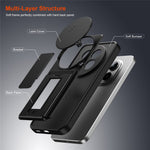 Phone Case for Xiaomi Redmi Note 15 5G (Global) / Note 15 4G (Global) / Poco M8 5G Lens Protection Kickstand PC + TPU Back Cover with Card Holder