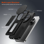 For Xiaomi Redmi Note 15 Pro 4G (Global) Case Lens Protection Kickstand PC + TPU Phone Cover with Card Holder