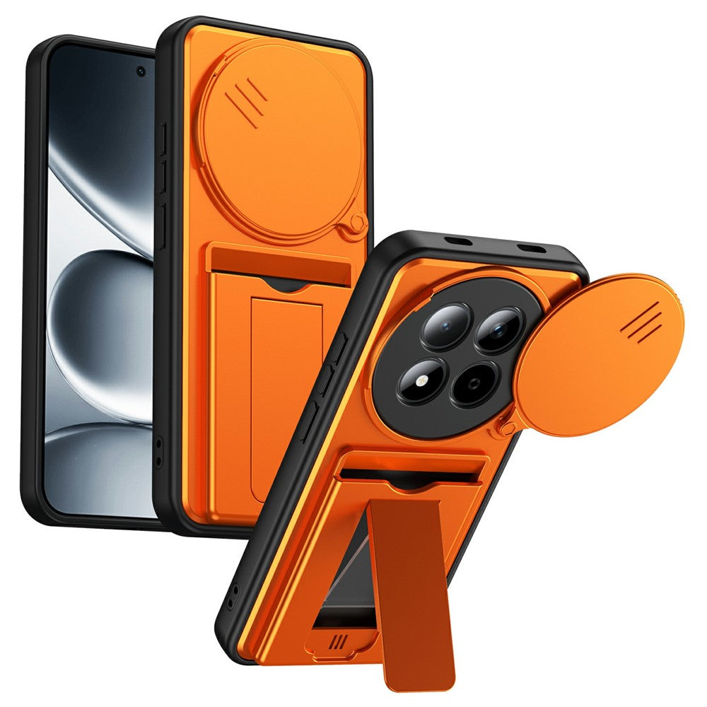 For Xiaomi Redmi Note 15 Pro+ 5G (Global) / Poco M8 Pro 5G Case Lens Protection Kickstand PC + TPU Phone Cover with Card Holder
