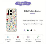 For OnePlus 15 5G Case Colorful Flower Branches Pattern Printing Straight Edge TPU Phone Back Cover